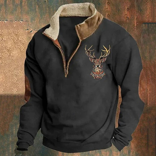 Lenoir™ | Pull avec motif cerf