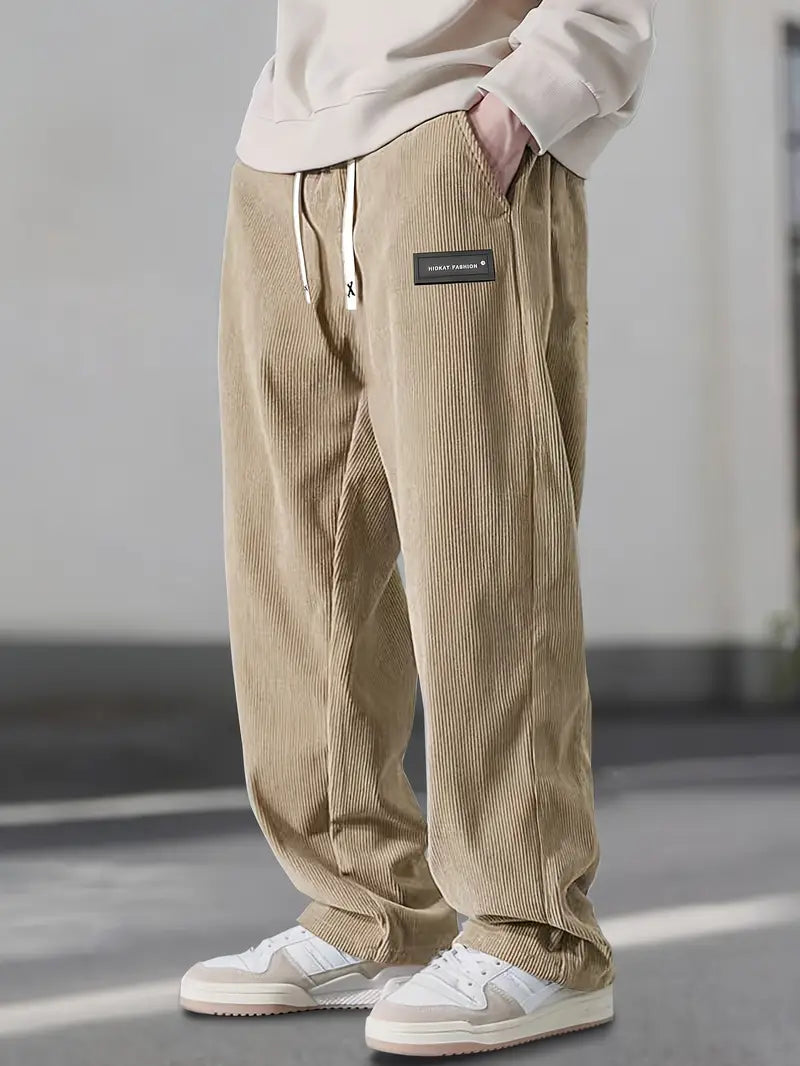 Lenoir™ | Pantalon droit à taille coulissée avec cordon de serrage