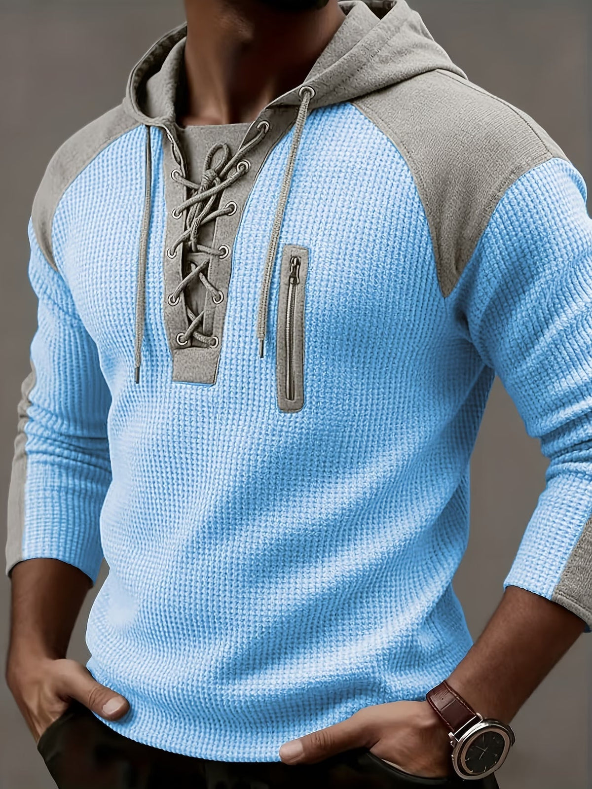 Cazel | Pull à capuche en maille côtelée texturée