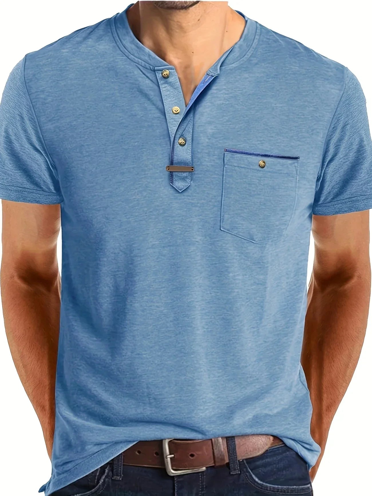 Cazel | T-shirt col rond élégant avec poche