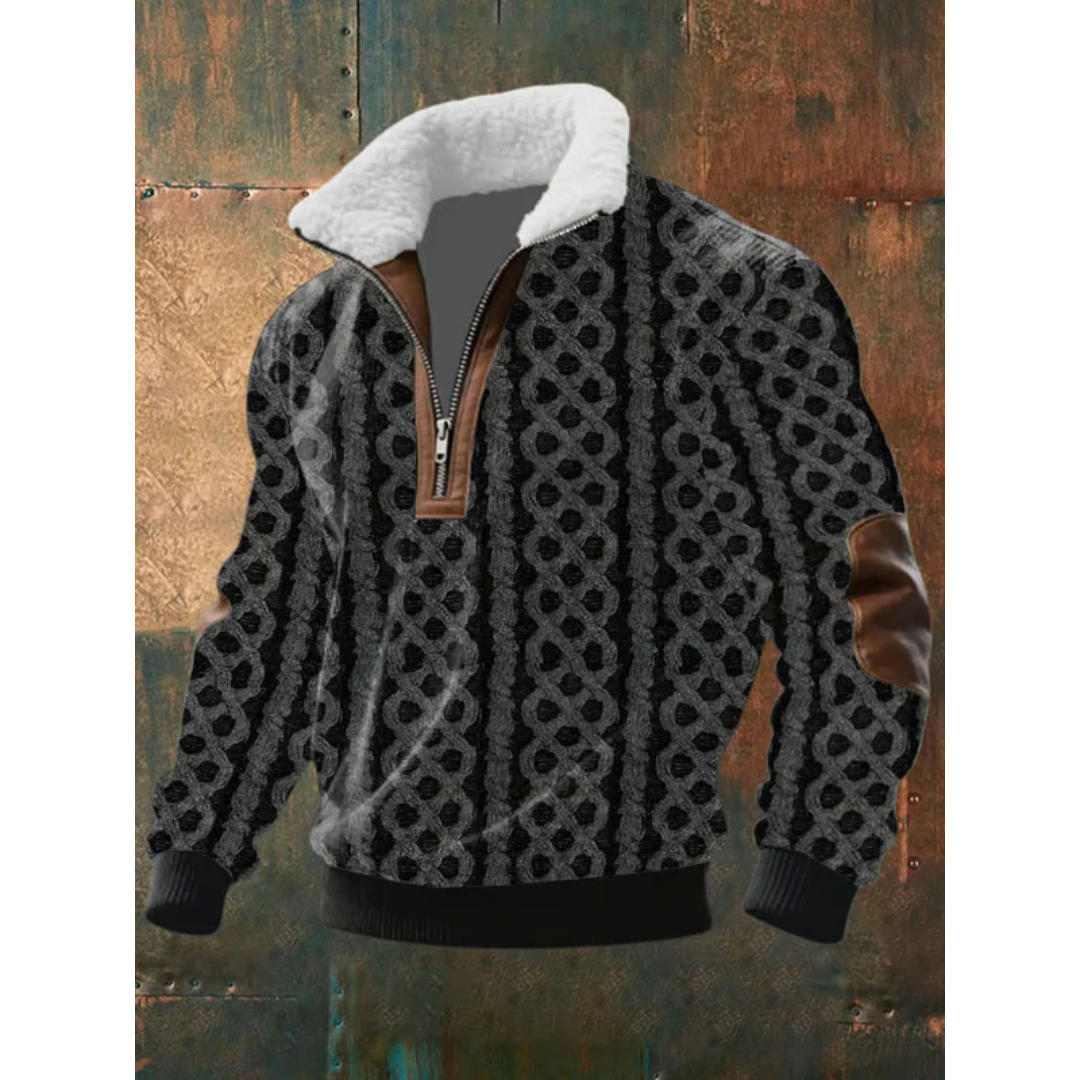 Cazel | Pull en polaire avec zip et col montant