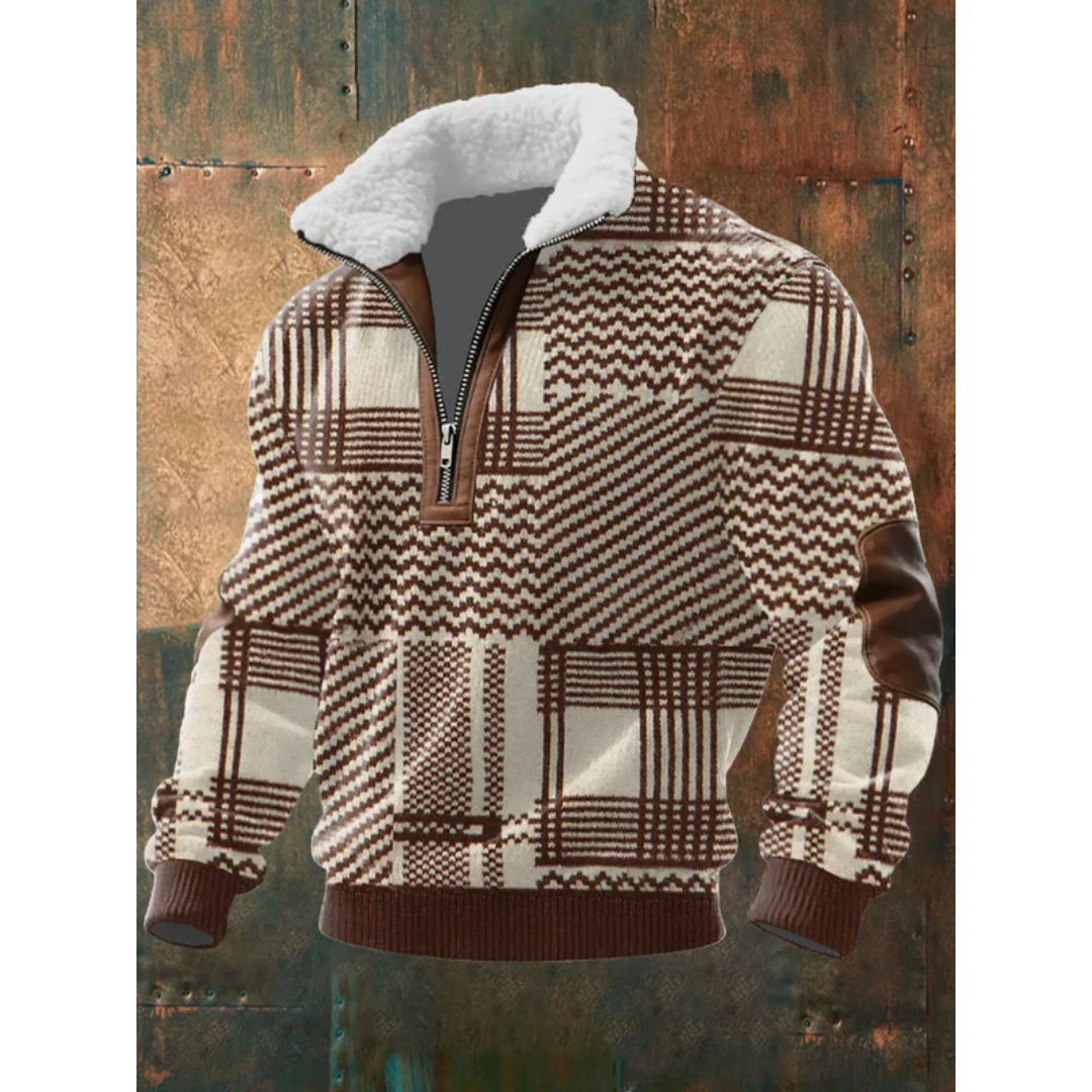 Cazel | Pull en polaire avec zip et col montant