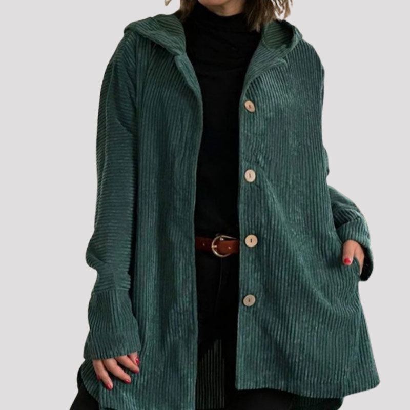 Lenoir™ | Veste à capuche décontractée en velours pour l’automne