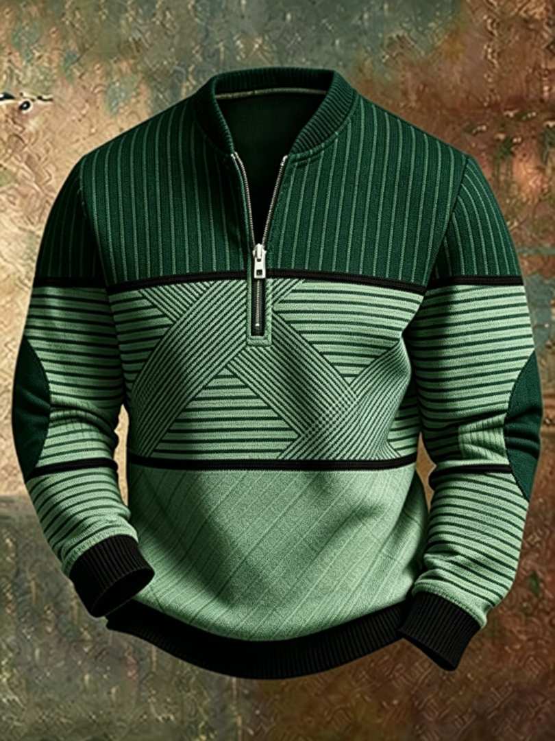Cazel | Pull élégant pour homme à demi-zip