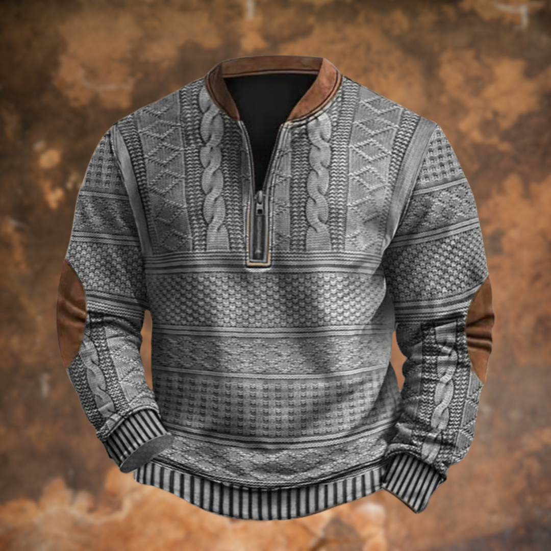Lenoir™ | Pull élégant à manches longues avec fermeture éclair