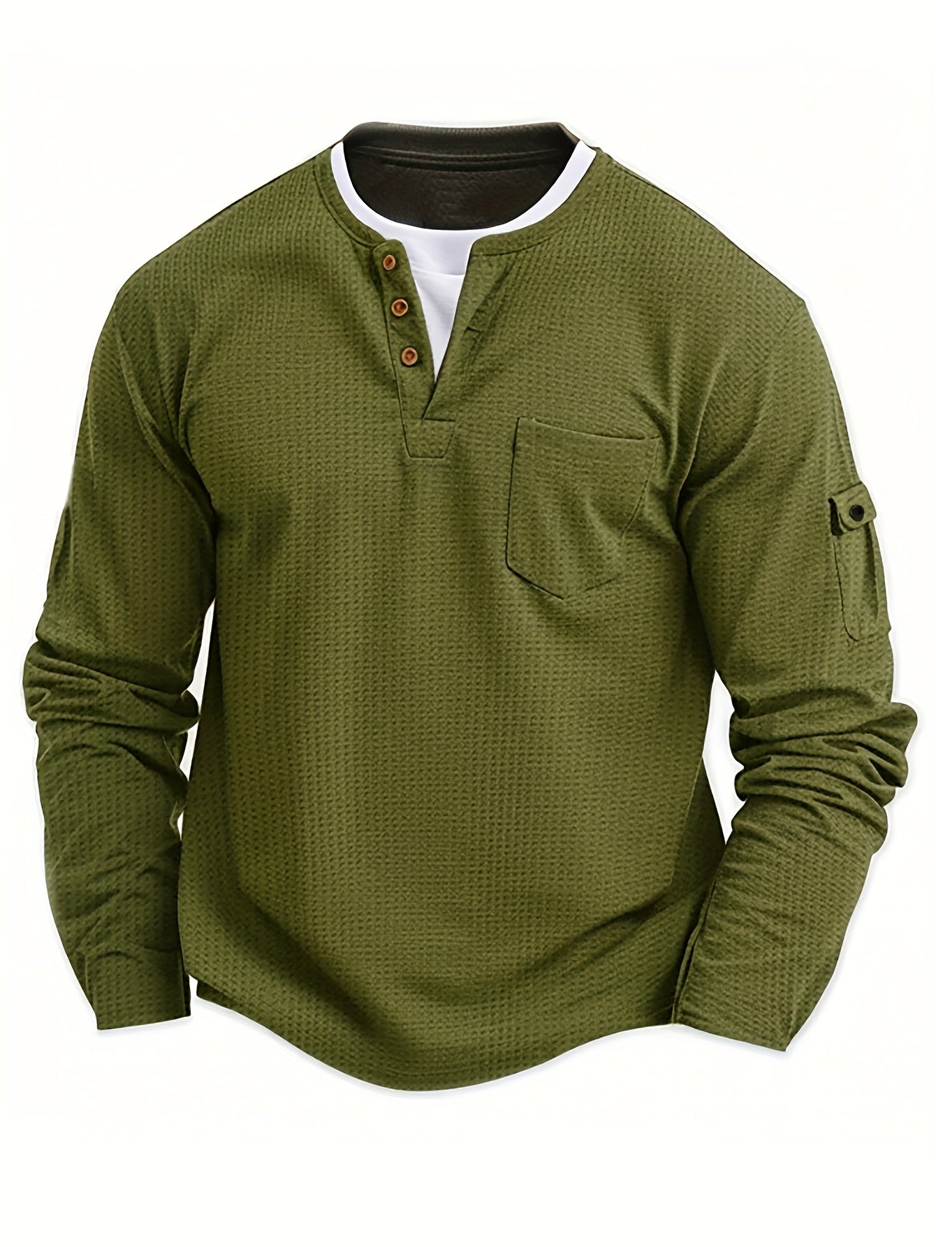 Lenoir™ | Polo à manches longues avec boutons et poche