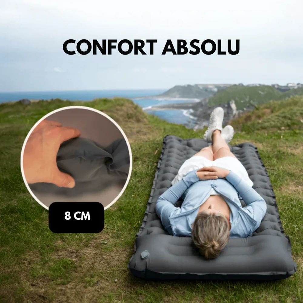 Lenoir™ | Matelas gonflable étanche et ultra-résistant avec pompe intégrée