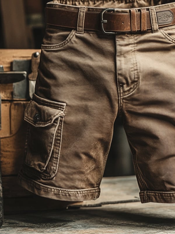 Cazel | Short cargo rétro à poches multiples