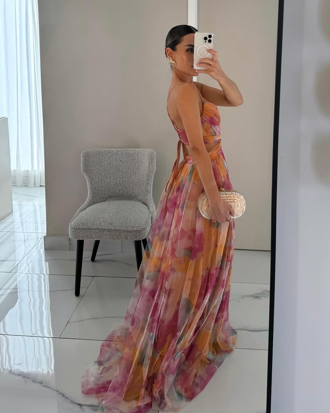 Lenoir™ | Magnifique maxi-robe à imprimé floral
