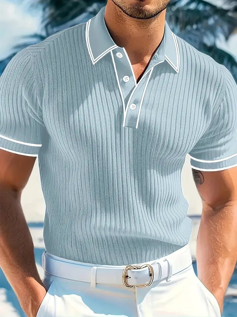 Lenoir™ | Polo texturé sur mesure au flair méditerranéen