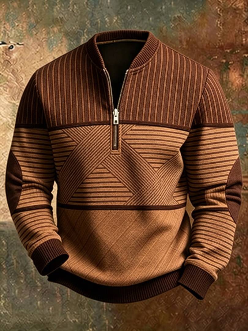 Cazel | Pull élégant pour homme à demi-zip