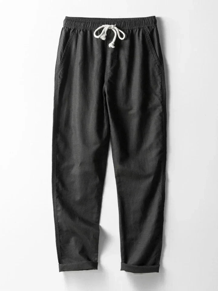 Lenoir™ | Ensemble chemise en mélange de lin et pantalon droit