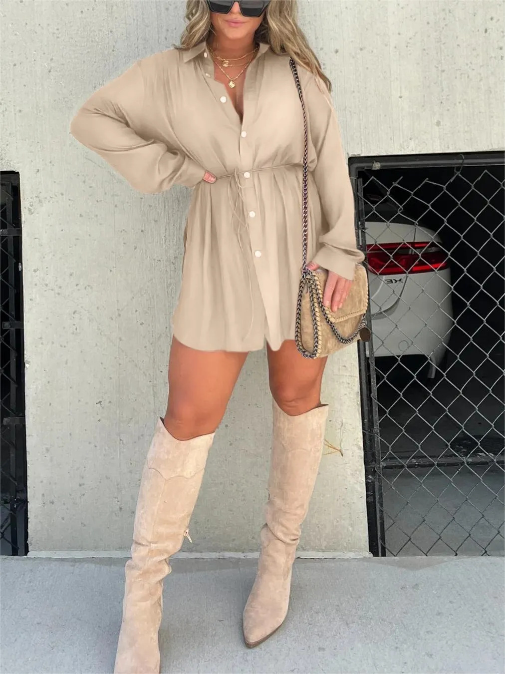 Lenoir™ | Robe combinaison satinée tendance