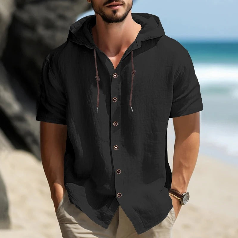 Lenoir™ | Chemise à manches courtes confortable avec capuche