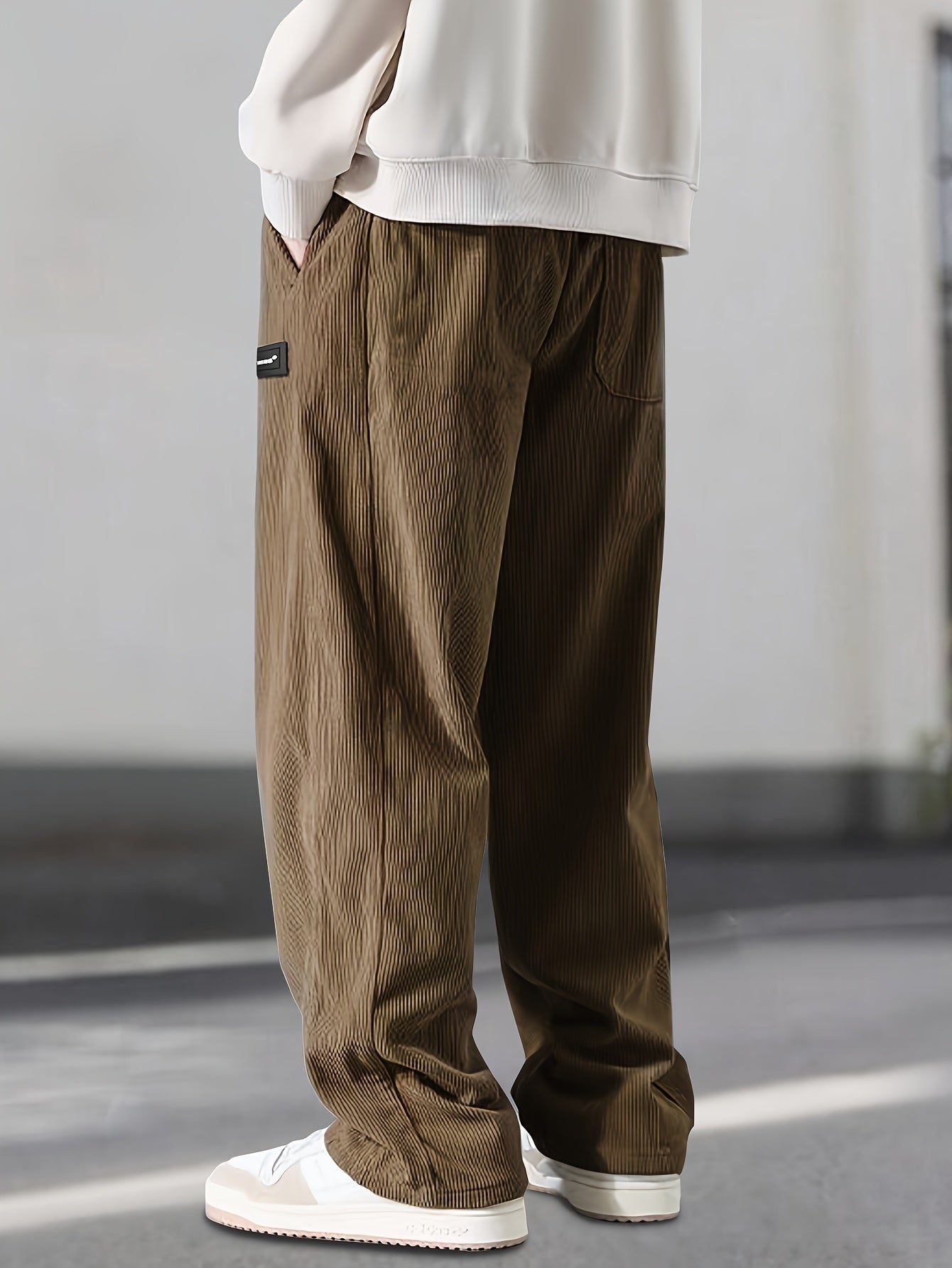 Lenoir™ | Pantalon droit à taille coulissée avec cordon de serrage