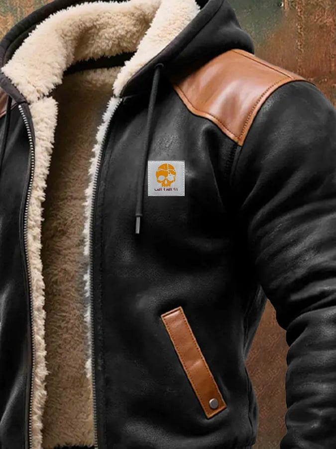 Cazel | Veste d'hiver avec des détails en cuir raffinés