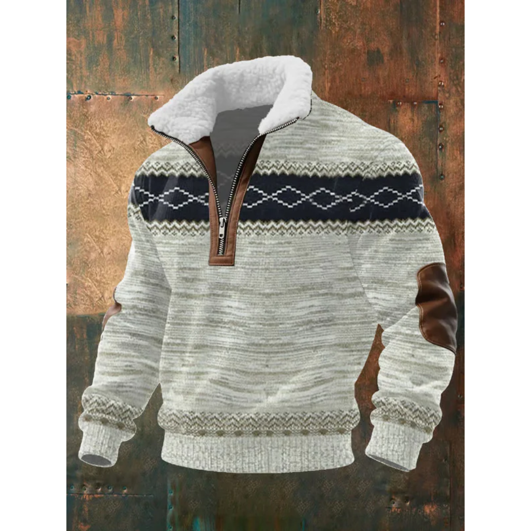 Cazel | Pull en polaire avec zip et col montant