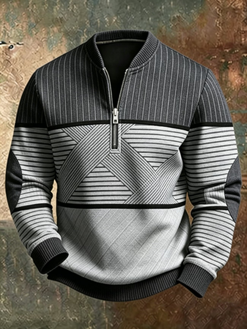 Cazel | Pull élégant pour homme à demi-zip