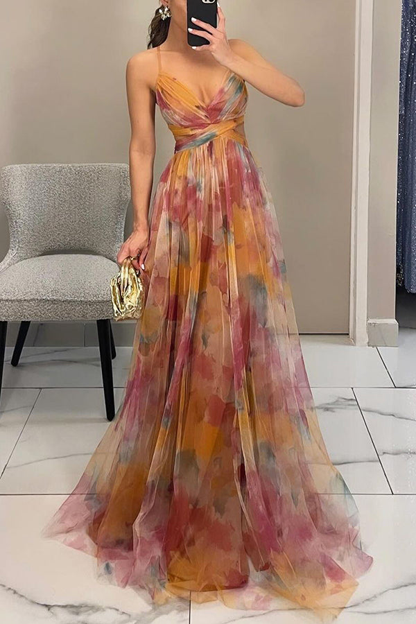 Lenoir™ | Magnifique maxi-robe à imprimé floral