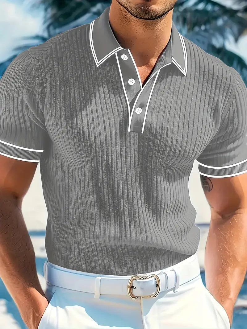 Lenoir™ | Polo texturé sur mesure au flair méditerranéen