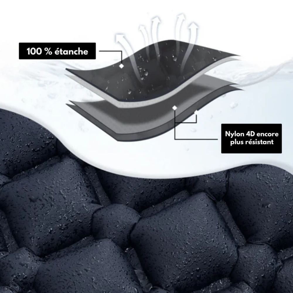Lenoir™ | Matelas gonflable étanche et ultra-résistant avec pompe intégrée