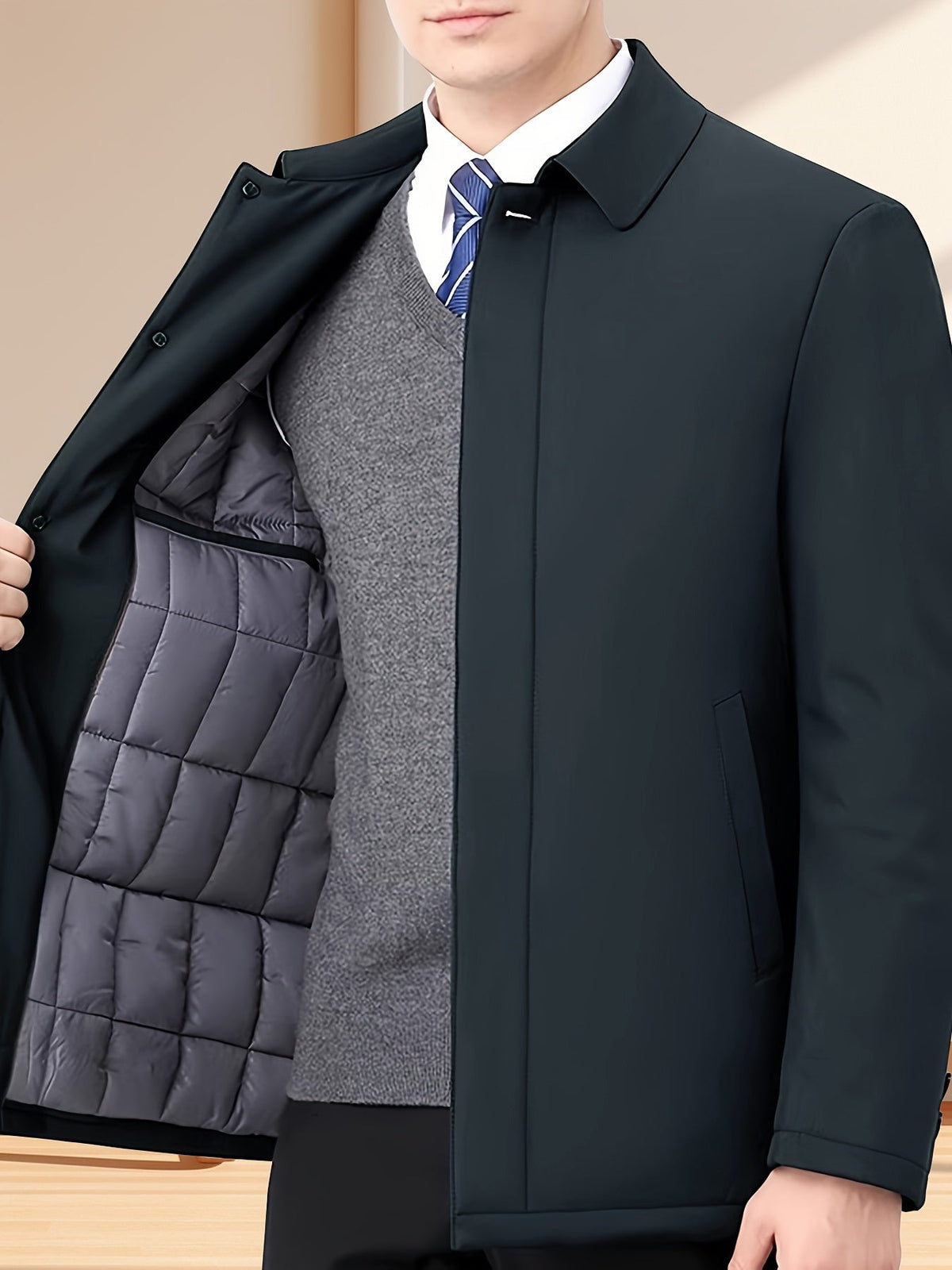 Cazel | Veste pour homme à col à revers avec fermeture éclair
