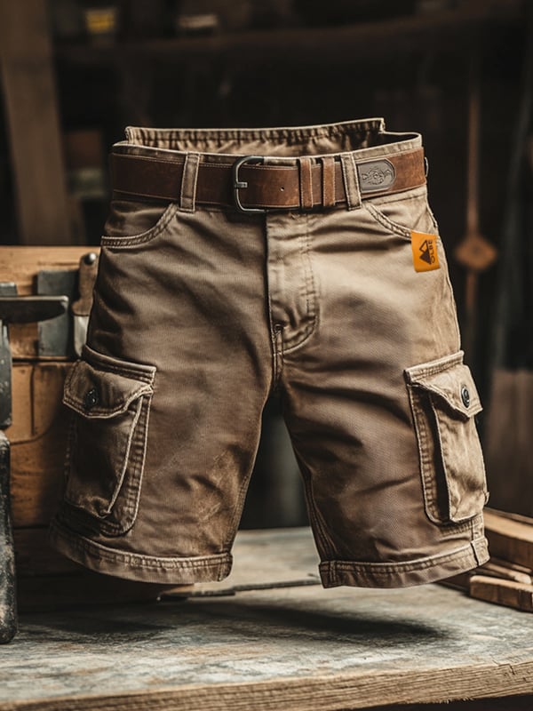 Cazel | Short cargo rétro à poches multiples