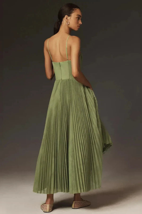 Lenoir™ | ROBE MIDI ÉLÉGANTE PLISSÉE
