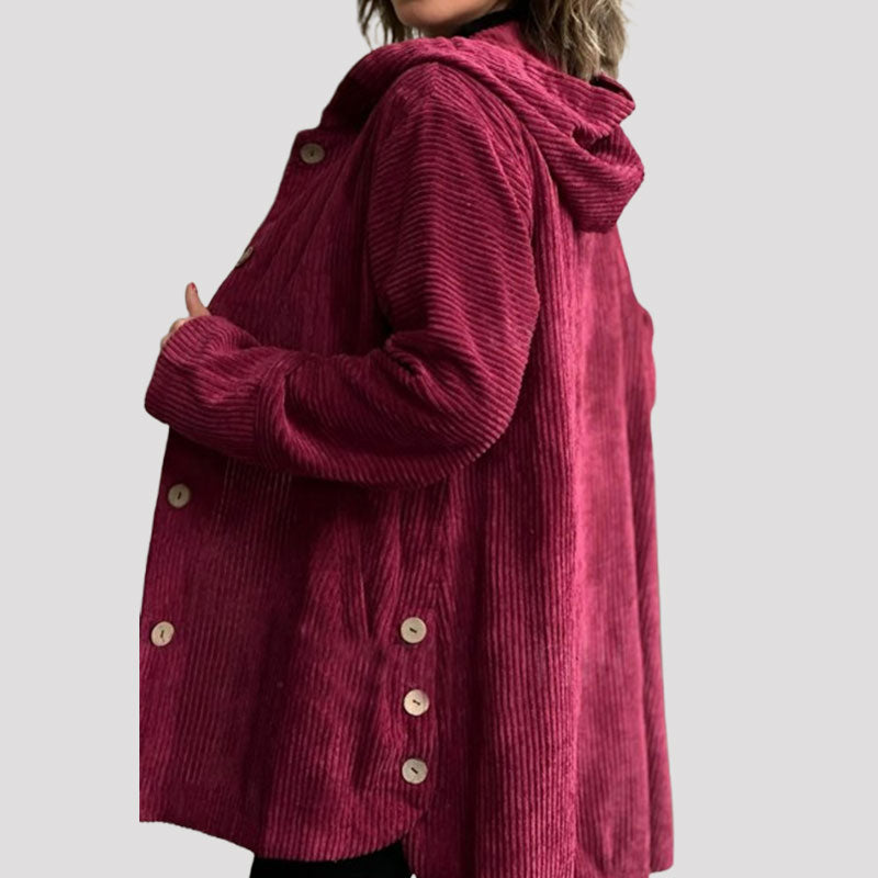 Lenoir™ | Veste à capuche décontractée en velours pour l’automne