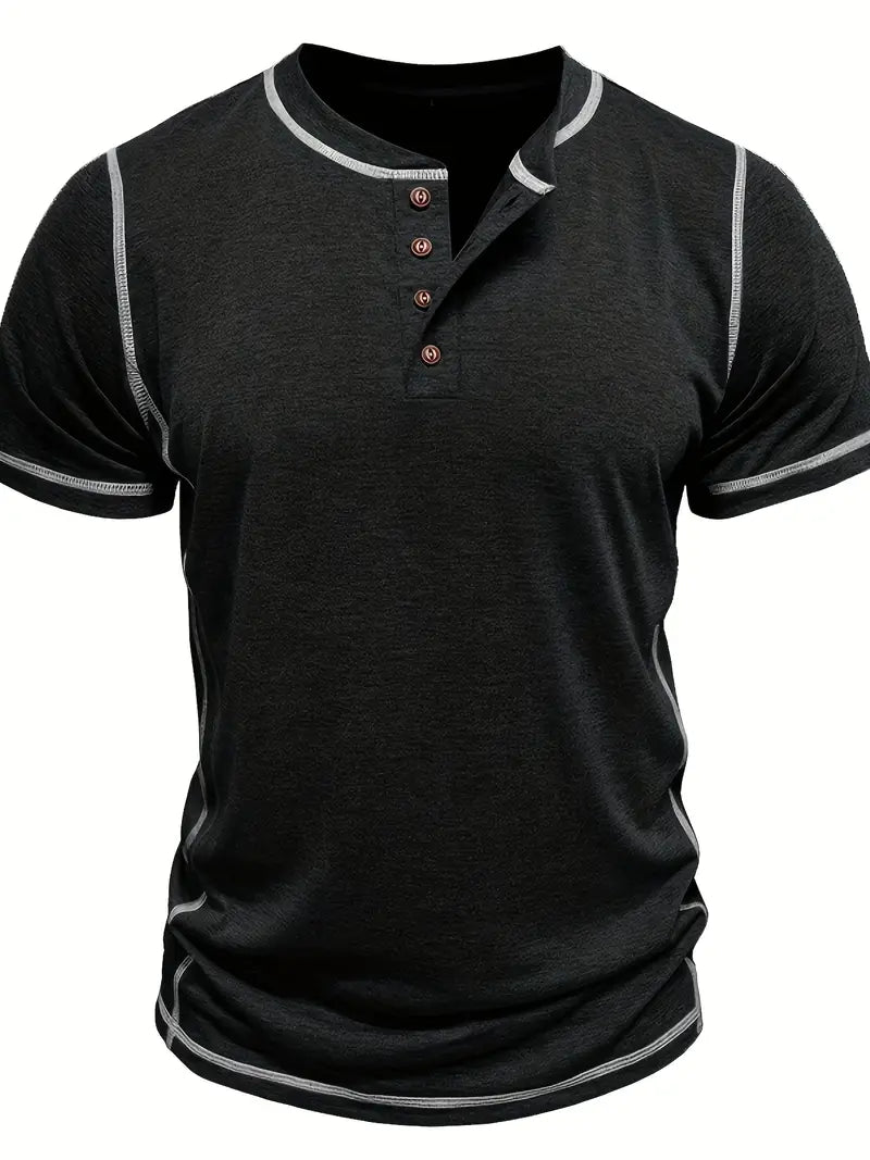 Lenoir™ | T-shirt à manches courtes boutonné