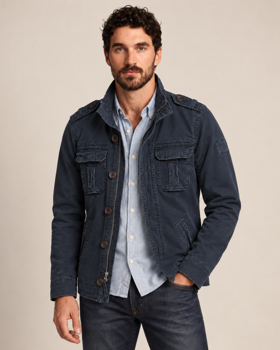 Cazel | Veste utilitaire à col montant avec multiples poches