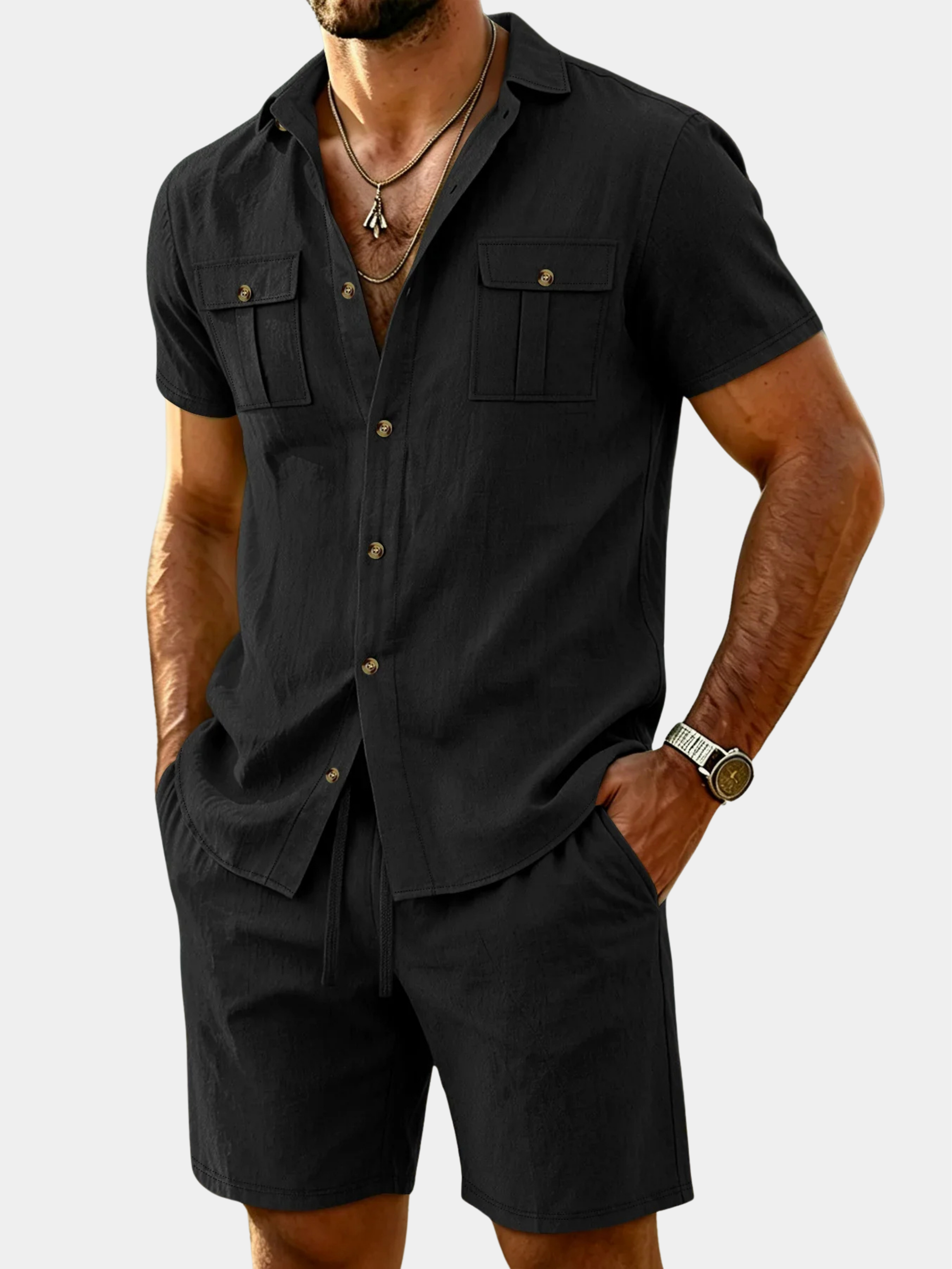 Cazel | Ensemble assorti en lin pour homme