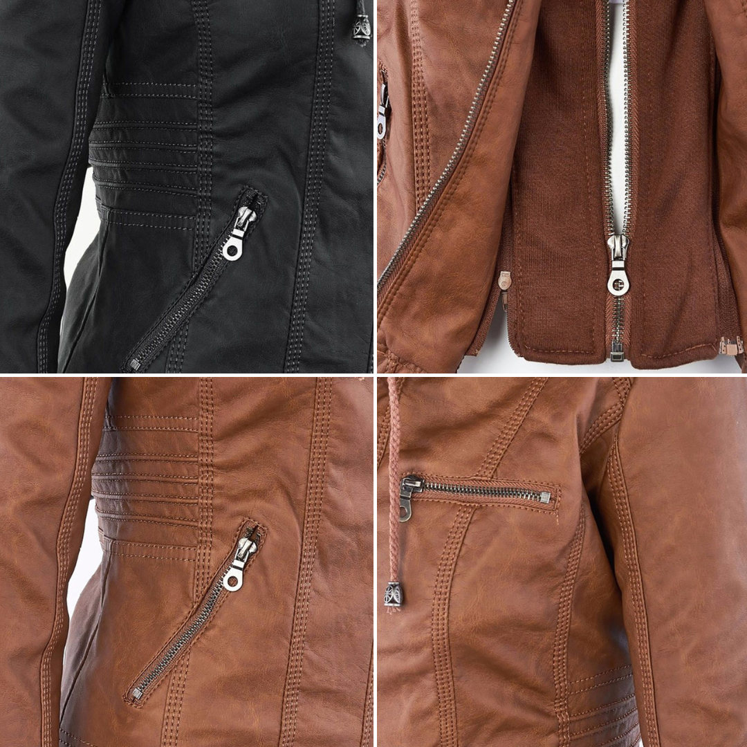 Lenoir™ | Veste moderne à capuche en cuir