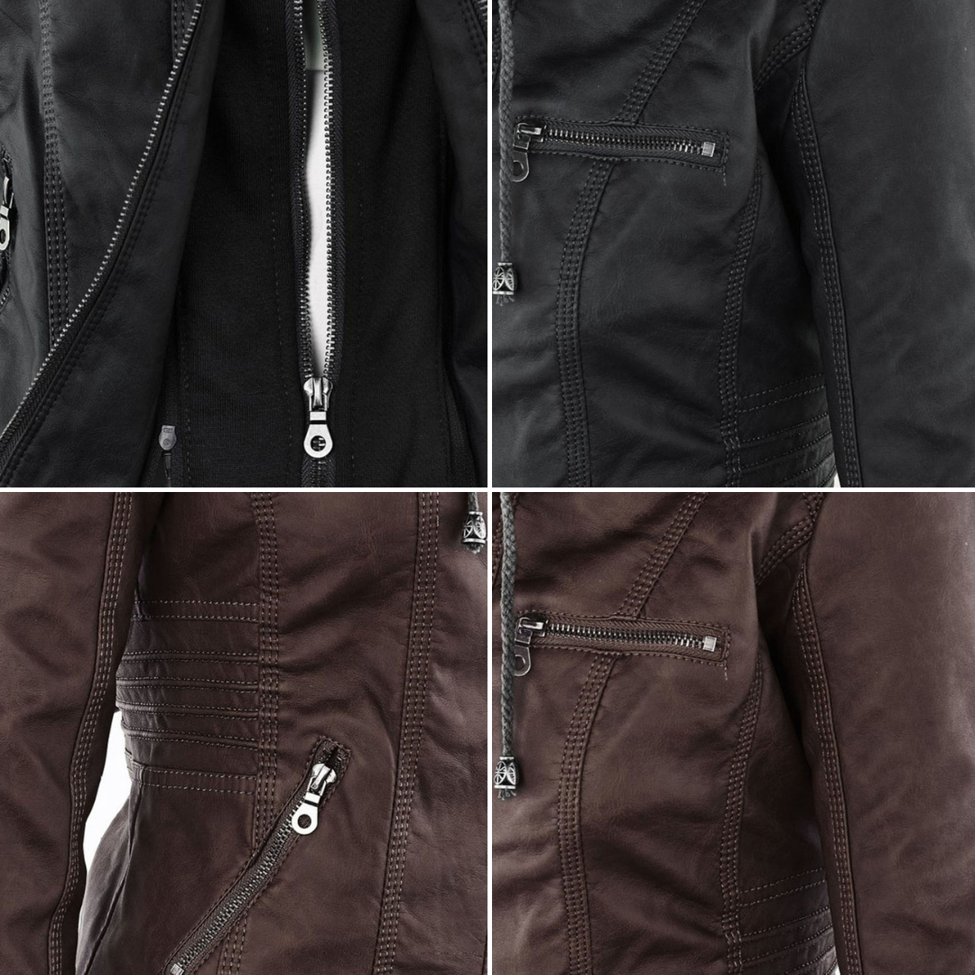 Lenoir™ | Veste moderne à capuche en cuir