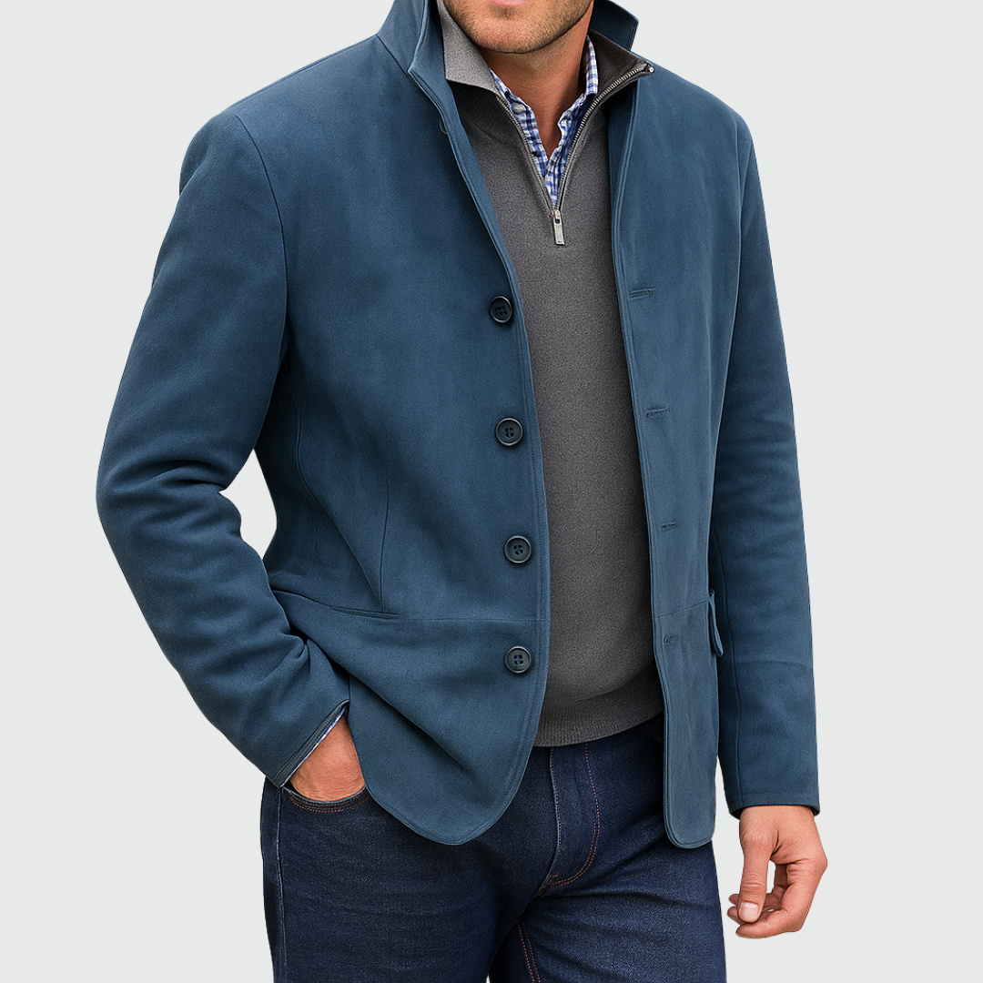Cazel | Veste classique en daim avec boutons