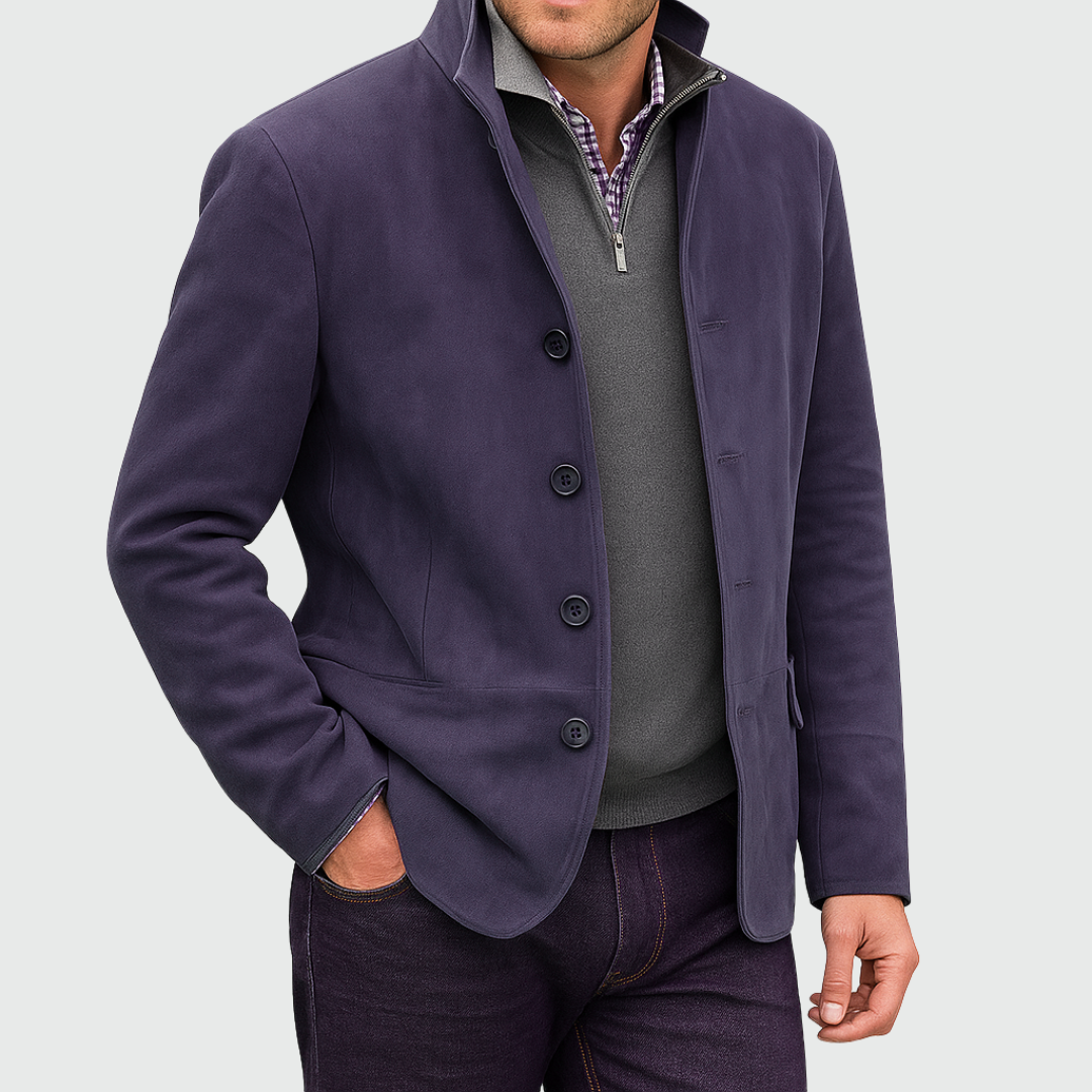 Cazel | Veste classique en daim avec boutons