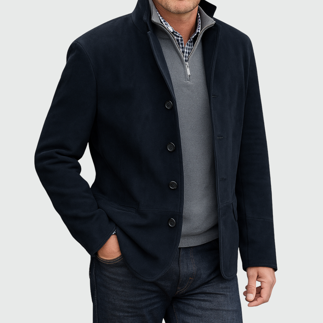 Cazel | Veste classique en daim avec boutons