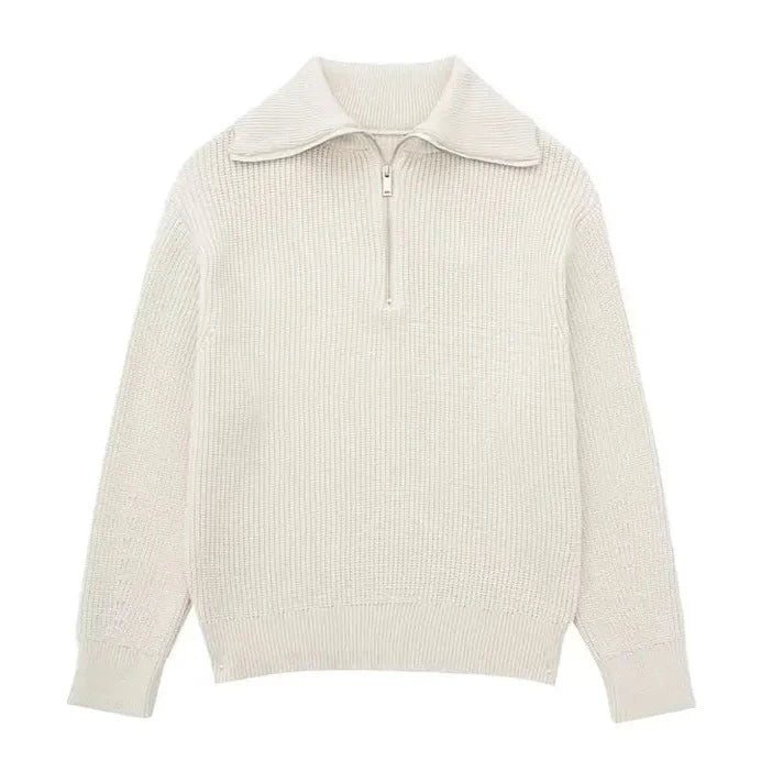 Cazel | Pull zippé rayé