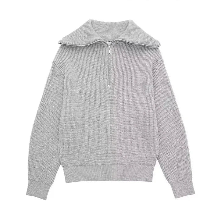 Cazel | Pull zippé rayé