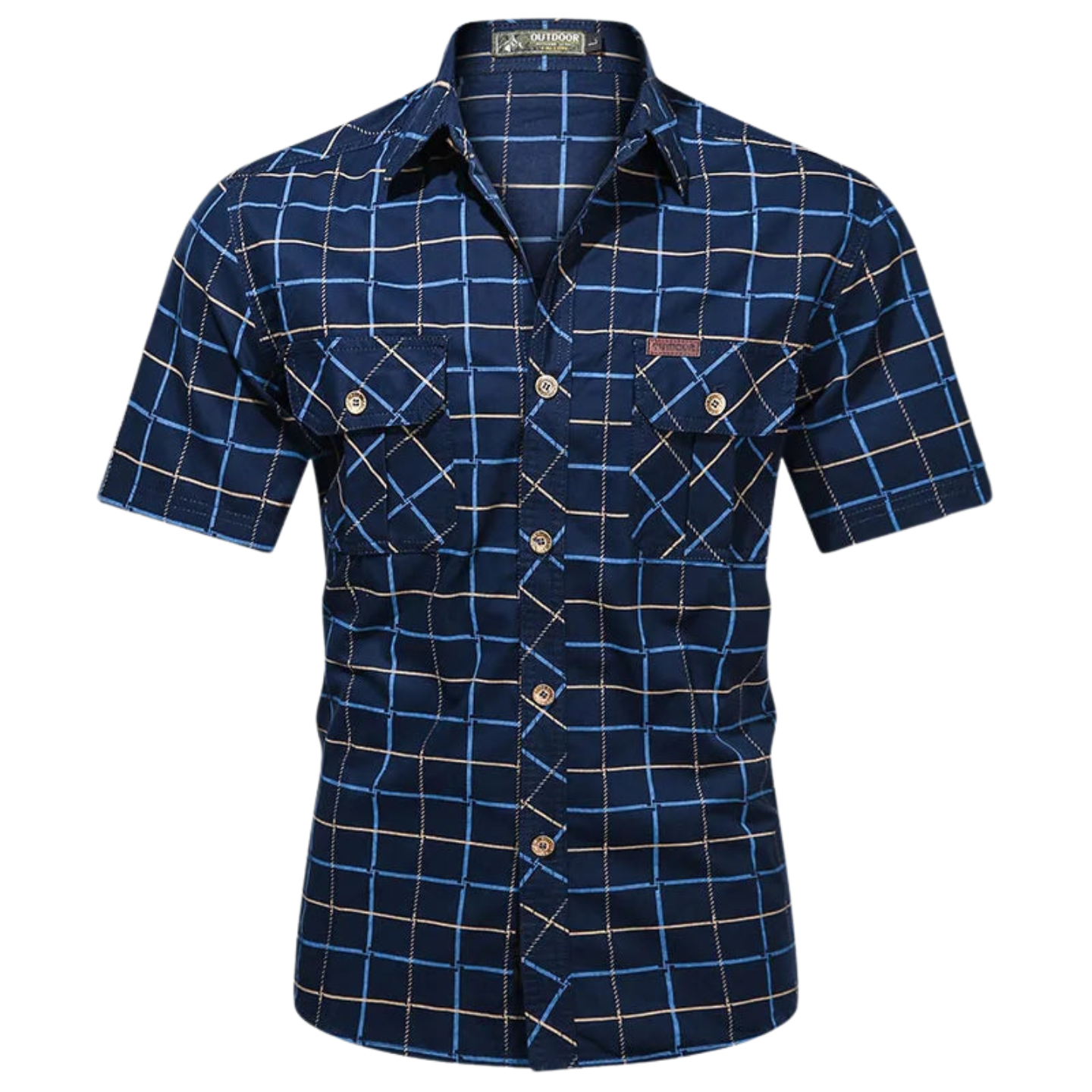 Cazel | Chemise élégante à manches courtes à carreaux