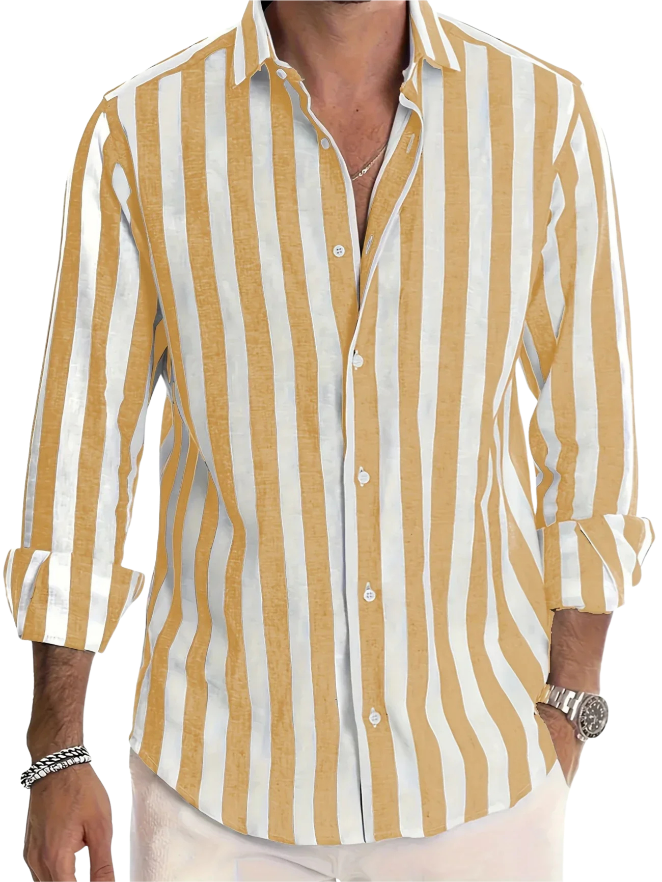 Lenoir™ | Chemise rayée élégante à manches longues
