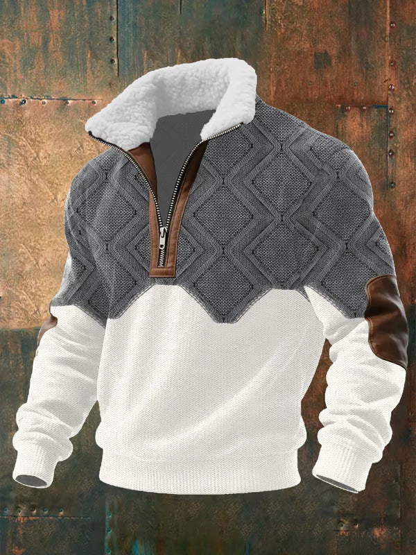 Cazel | Pull en polaire avec zip et col montant