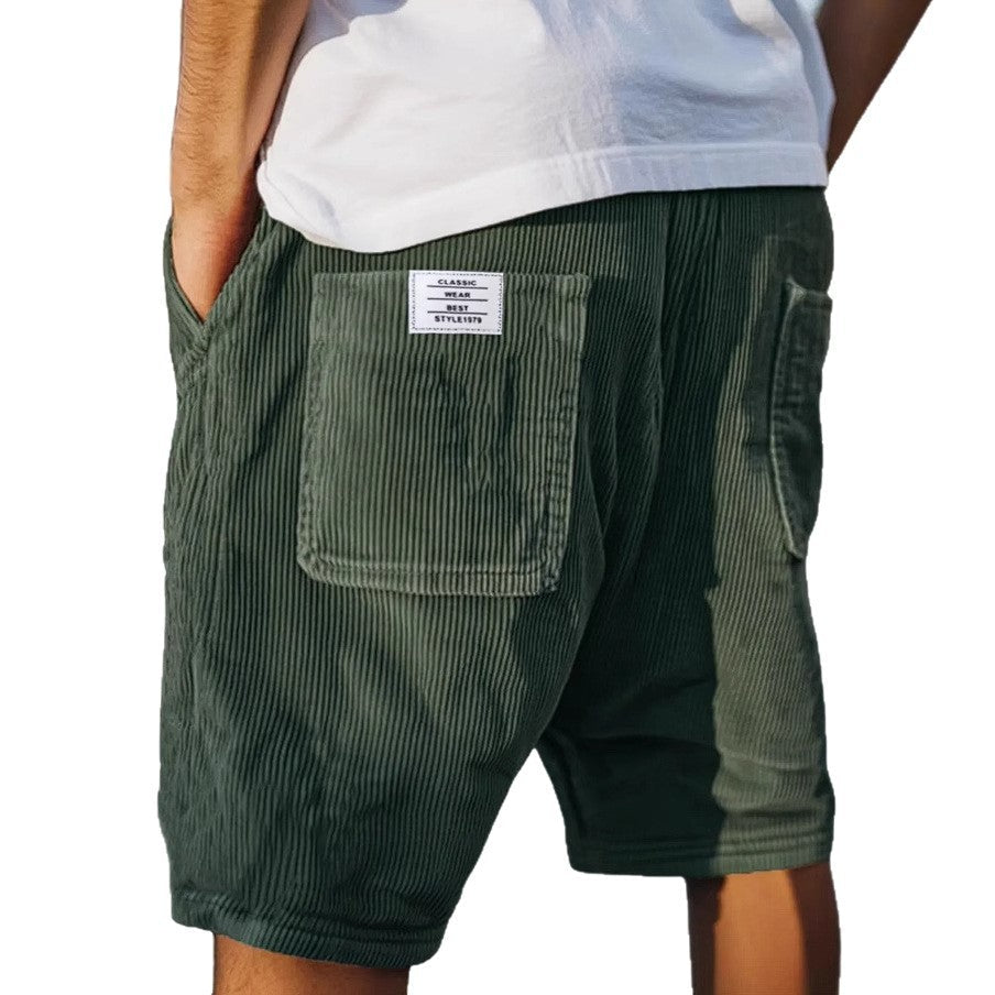 Lenoir™ | Pantalon court élégant en velours côtelé
