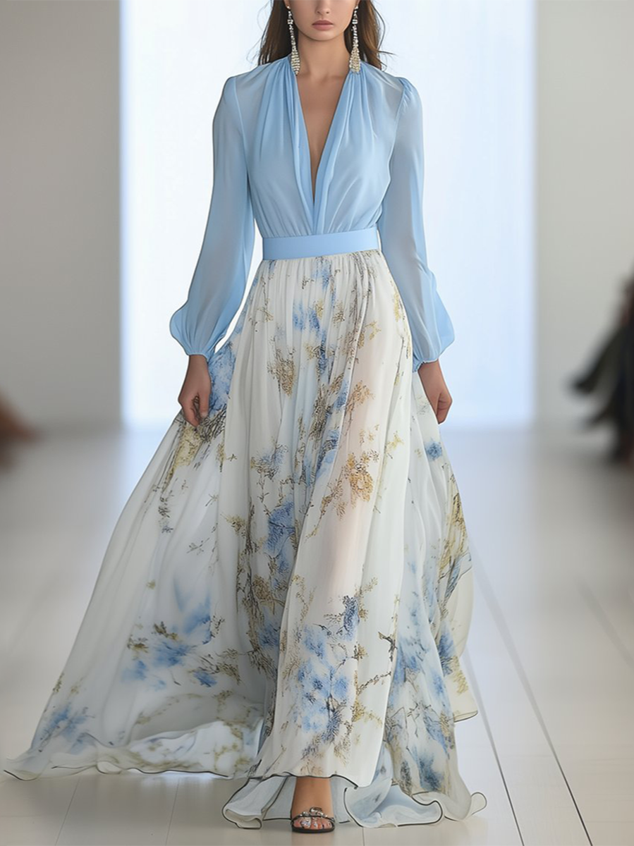 Lenoir™ | Robe Maxi à Imprimé Floral Éblouissant