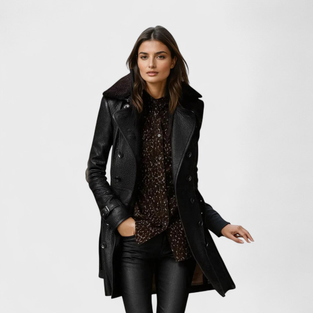 Lenoir™ | Manteau 3/4 élégant en cuir