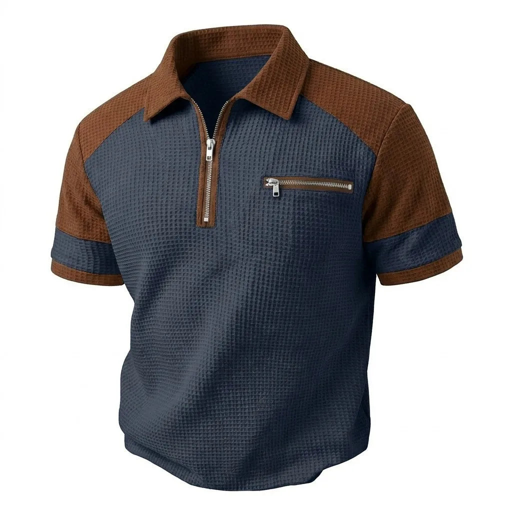 Cazel | Chemise classique pour homme à demi-zip