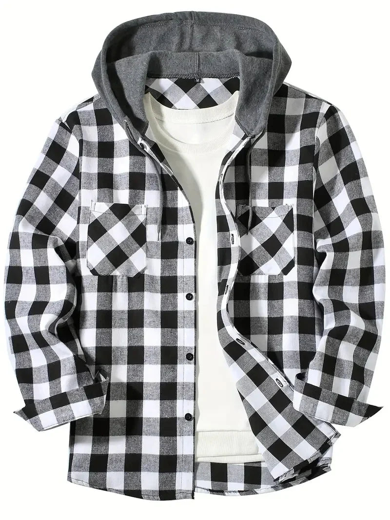 Cazel | Veste à carreaux pour homme avec doublure chaude