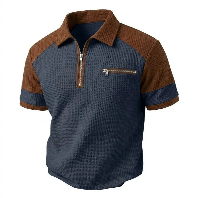 Cazel | Chemise classique pour homme à demi-zip