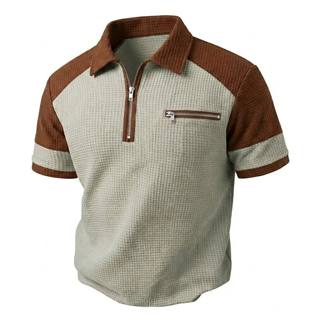 Cazel | Chemise classique pour homme à demi-zip