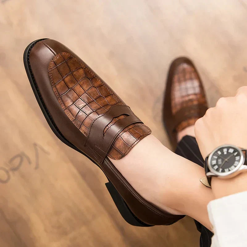 Lenoir™ | Mocassins en cuir de crocodile